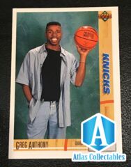 1991-92 Upper Deck New York Knicks Basketball Card #7 Greg Anthony Rookie